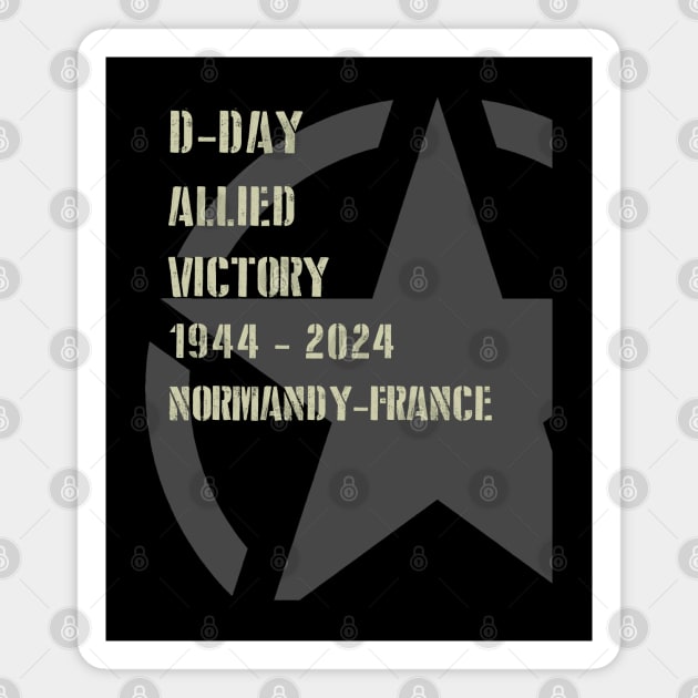 1944 D-Day 2024 80th Anniversary Normandy Magnet by Jose Luiz Filho